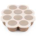 KeaBabies Silicone Baby Food Freezer Tray with Clip-on Lid, 2oz x 10 Pods Baby Food Freezer Molds, Breast Milk Freezer Tray, Dishwasher, Microwave, BPA-Free Baby Food Storage Tray(Chai Latte)
