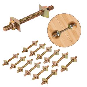 Countertop Connector,Furniture Fastening Connectors Table Top Fasteners Countertop Flip Connector Joint Connector Bed Connecting Kit & Furniture Drawbolt Pack Miter Draw Bolt5/16" x 3-1/2" (12PCS)