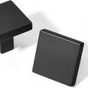 TUNNY 10 Pack Square Solid Cabinet Knobs - Matte Black Furniture Hardware Handles for Kitchen Cabinets Bedroom Dresser Wardrobe Cabinet Pulls