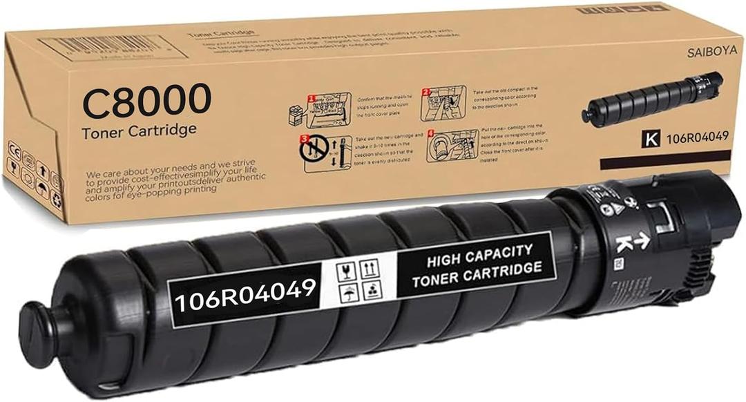 Versalink C8000 High Yield Black Toner Cartridge Replacement for Xerox 106R04049 Toner Cartridge Versalink C8000 C8000DT C8000DTM Color Printer (21,900 Pages)