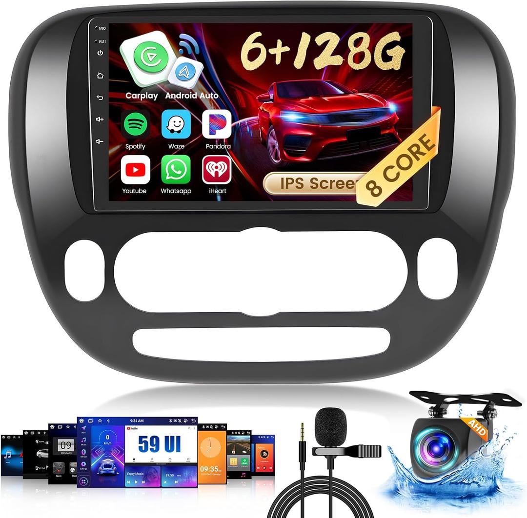 6+128G Radio for Kia Soul 2014 2015 2016 2017 Stereo Upgrade Android Screen 8 Core 9'' Touch Screen CarPlay Android Auto GPS Navigation AHD Backup Camera 6+128G Radio for Kia Soul 2014 2015 2016 2017 Stereo Upgrade Android Screen 8 Core 9'' Touch Screen CarPlay Android Auto GPS Navigation AHD Backup Camera