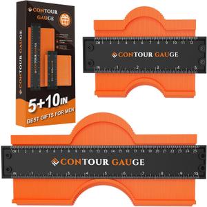 Contour Gauge Tool Fathers Day Gifts for Dad Husband Unique Gifts for Men Dad Husband, Husband Gifts Contour Gauge Duplication (10 In+5 In) with Metal Lock, DIY Woodworking Tools Men's Gifts Ideas