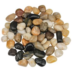 Virekm River Rocks, Decorative Ornamental Pebbles,Garden Landscaping Stones,Gravel Filler for Home Decoration Flower Bed Fish Tank Plants Vases Succulents (1 Pound, mixed color)