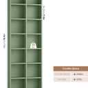 FOTOSOK Bookshelf Bookcase 7-Tier Narrow Bookshelf Tall CD Media Tower Rack, 19.6" W x 9.26" D x 70.9" H
