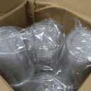 BYSNOW 100 Pack 16 oz Clear Plastic Cups with Lids, Disposable Iced Coffee Cups with Sip Lids, Sturdy Plastic Smoothie Cups for Cold Drinks