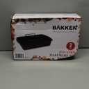 BAKKEN Nonstick Turkey Roasting Pan with Rack  Large Heavy-Duty Carbon Steel Roaster with Wide Handles, Ideal for Roasting, Baking & Grilling, Oven Safe up to 450F, Gray Marble Finish 17 x 13-Inch