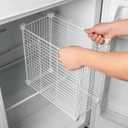 Cabilock Freezer Organizer Bin Wire Basket 13.78 Inch Breathable Mesh Pantry Storage for Upright Freezer Foods Snacks Vegetables Fruits