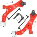 6PCS Front Suspension Kit for 20102017 Chevy Equinox & GMC Terrain,2 Lower Control Arms w/Ball Joints 2 Sway Bar Links 2 Outer Tie Rods(Red)