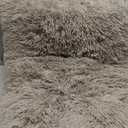 EHEYCIGA Fluffy Dog Crate Bed for Large Dogs, Plush Faux Fur Crate Pad, Calming Anti Anxiety Large Dog Bed, Washable Soft Warm Mat with Non-Slip Bottom, Taupe (35.4 x 23.6)