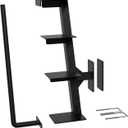 Trailer Steps with Handle, Four-Step Universal Boat Trailer Steps, Suitable for Various Types of Boat Trailer Frames, Black Heavy-Duty Trailer Step