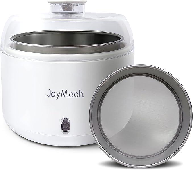 Compact Yogurt Maker with Strainer, Greek Yogurt Maker Machine with Constant Temperature Control, Stainless Steel Container, 1 Quart Container, Ideal for Homemade Yogurt, Natto and Kefir