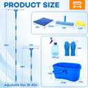 ALOTIKI 9Pcs Window Cleaning Kit with 3 Gal Cleaning Bucket & 81" Squeegee