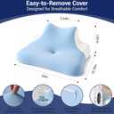 Reading Pillow for Bed, Back Pillow for Bed Sitting Up, Washable Cover