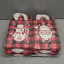 Yeaqee 80 Pcs Christmas Gift Bags Bulk Small Size Merry Christmas Xmas Kraft Goodie Bags with Handles Holiday Gift Wrapping Paper Bag for Kids Party Supplies 8.3 x 5.9 x 3.15''(Plaid)