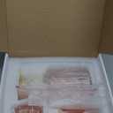 Haturi Bathroom Accessories Set, 4 Pcs Pink Glass Bathroom Accessories Sets Complete w/Lotion Soap Dispenser, Toothbrush Holder, Apothecary Jar, Vanity Tray, Bathroom Decor, Gift for Home Apartment