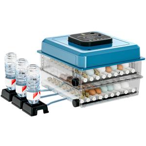 Incubators for Hatching Eggs, 136 Eggs Incubator Digital Poultry Hatcher with Auto Egg Turning, Temp & Humidity Display, 5 Modes, Day Counter & Egg Candler for Chicken/Duck/Goose/Quail