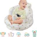Inflatable Infant Seat - Built-in Air Pump, Adjustable Harness, Suitable for Infants 3-36 Months, Portable, sit me up Floor seat for Baby (Shine Brightly)