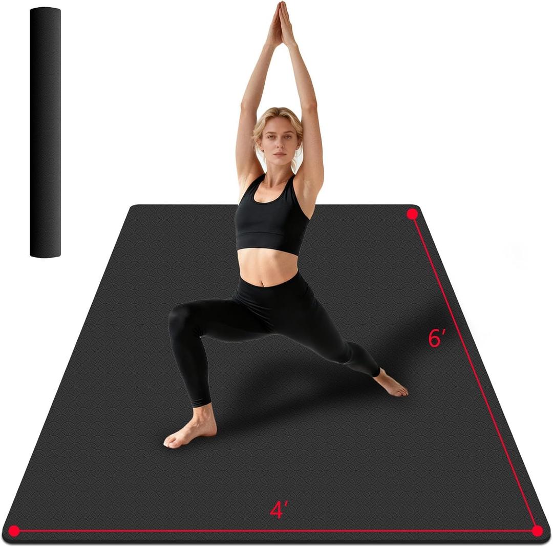 VTORY Extra Large Yoga Mat Thick Exercise Mat for Men and Women, Non-Slip, Durable Workout Mat for Home Workout, Yoga, Pilates, Stretching