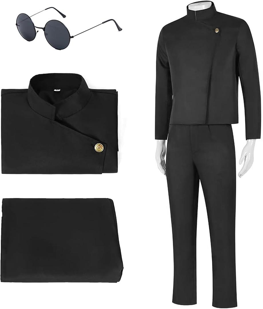 High School Satoru Cosplay Costume Uniform for Men, Satoru Cosplay Set (Medium)