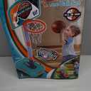 4 in 1 Toddler Basketball Hoop and T Ball Set Adjustable Kids Basketball Goal Baseball Tee with Pitching Machine Christmas Birthday Indoor Outdoor Sport Toy Games Gifts for Boys Girls Age 3-5