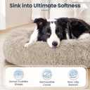 JOLLYVOGUE Washable Dog Bed Medium Size Dog, 31 Inch Donut Medium Pet Bed
