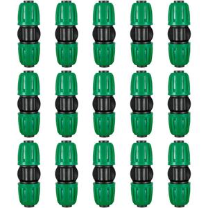 15 Pcs 1/2 Inch Irrigation Tubing Coupling Fittings Connectors, (1/2" ID x0.6-0.63" OD) Drip Line Couplings Anti-Drop Barbed Coupler Connectors for 1/2" Drip Irrigation Tubing System Connection