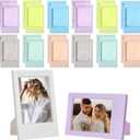 24 Pack 2x3 Picture Frames Mini Color Photo Frame with Stand Cute Tiny Multiple Colorful 2x3 Desk Tabletop Photo Frame for Home & Office Desk Stand Up Picture Display