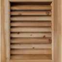 Ekena Millwork GVWVE12X2001SFUWR Vertical Gable Vent Gable Vent, 12"W x 20" (17"W x 25"H Frame Size), Western Red Cedar, Unfinished