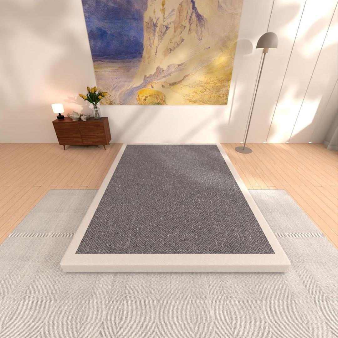 Box Spring Queen 3 INCH, Queen Size Box Spring ONLY, Metal Frame with Fabric Cover, Easy Assembly, Noise Free
