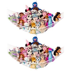 Lilly's Love Stuffed Animal Hammock, 1 Pack | Corner Hanging Organizer, Toy Storage, Stuffed Animal Storage | Easy to Hang Plushie Net w/Anchors & Hooks | Cute Room, Bedroom & Home Decor (White)