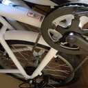 Schwinn Loop Adult Folding Bike for Men and Women, 20-inch Wheels, 7-Speed Drivetrain, Rear Cargo Rack, Carrying Bag, White