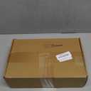 Weewooday 50 Pcs Frosted Plastic Gift Bags with Handles for Small Business Clear Shopping Bags with Cardboard Bottom,4 Sizes (Blue)