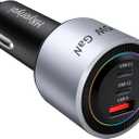 HKyoriyoi 175W USB C Super Fast Car Charger, PD3.1 140W PD3.0 100W Fast Charging Type C Car Phone Charger, 3-Port GaN Cigarette Lighter Adapter for Laptop, MacBook, iPad, iPhone 16 Pro, Samsung S25