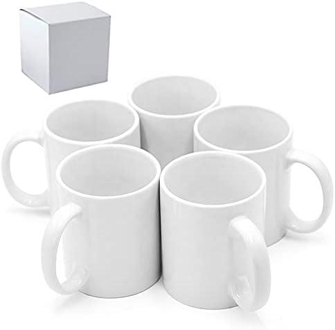 MYSUB Sublimation Mugs, Cups 11oz Sublimation Ceramic Blank Coffee Mugs,White Cups, Sulimation Blanks, Blank White Mugs-36 pack bulk bundle (36pc white mug single box)