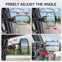 Upgraded Mirrors Doors Off Compatible with Jeep Wrangler JL JLU and Gladiator JT 2024-2026, Quick Release JL Mirror, No Wobble & Quick Removal knob(Not Fit 1986-2023) Patented