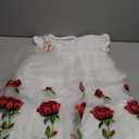 ZESICA Women's 2025 Summer Casual V Neck Flutter Sleeve Bohemian Ruffle Smocked A Line Swing Mini Dress, Small