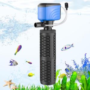 Aquarium Filter, 50-150 Gallon Fish Tank Filter, 450GPH Internal Turtle Tank Filter for Large Fish Tanks, Submersible Whisper Filter, Saltwater & Freshwater