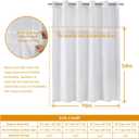eachope 1 Pack Fabric Snap-in Shower Curtain Liner Replacement,Compatible with No Hook Shower Curtain with Snap in Liner, Removable & Water-Repellent,Machine Washable,70x54,White