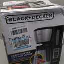 BLACK+DECKER 12 Cup Thermal Programmable Coffee Maker with Brew Strength and VORTEX Technology, Black/Steel, CM2046S