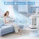 4-in-1 Portable Air Conditioners: 1700ml Tank Mini Air Conditioner with 120° Oscillating 16.5ft Remote - Evaporative Air Cooler with 3 Speed & 7 Lights 1-7H Timer - Portable AC Unit for Bedroom