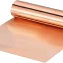 uxcell Copper Flashing Sheet Roll 3500mm x 100mm x 0.03mm, 99.9% Pure Copper Strip 4" x 11.5ft 28 Gauge Metal Foil Plate for Electricity DIY Projects