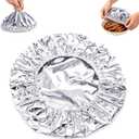 50 PCS Reusable Aluminum Foil Food Covers,TinFoil Bowl Covers with Elastic,Heat-Insulating, Freshness-Preserving, Thickened Heat-Resistant Materialfor cooking, food storage, and trave
