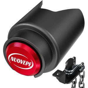 Trailer Lock Fits 2 Inch Couplers, Secures Safety Chains Anti-Theft Ball Hitch Lock, Heavy-Duty Trailer Hitch Locks for RV | Boat | ATV | Utility Trailer (Red)