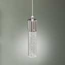 LEDMyplace 8W LED Pendant Light Fixtures, Dimmable, 3000K Warm White, 400 LM, Seedy Glass Shade, Brushed Nickel, Decorative Hanging Chandelier for Bedroom, Living Room, Hallway, Farmhouse, E26 Base