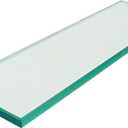 M-D Glass Shelf | Tempered Bathroom Shelf 12" x 3-3/8" | Ultra Slim, Break-Resistant, Easy Install | Modern DIY Storage Décor & Organization