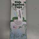 Grow Forward Bamboo Kids Cups with Lids and Straws - 10oz Drinking Cups for Kids with Childproof Twist Lids & Silicone Straws - Eco Friendly, BPA Free, Non Toxic & Dishwasher Safe - Rainforest