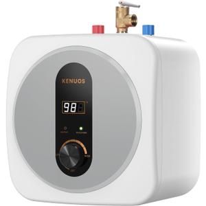 Under Sink Instant Hot Water Heater 2.5 Gallon Water Heater Digital Display Household 120V 1500W Mini Tank Water Heater,RV Small Water Heater with Updated Pressure Release Vavle