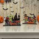 2 x 2PCS Halloween Decorations IndoorHalloween Party Supplies,Home Office Decor(Scarecrow, Pumpkin, Castle, Bat, Skull)