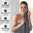 HOMEXCEL Waffle Bath Towels Set 4 Pack, Premium Microfiber Bathroom Towels, Ultra Soft, Lightweight, Highly Absorbent and Quick Dry Towel for Bathroom, Gym, Shower, Hotel, and Spa, 30 x 60 Inch, Grey