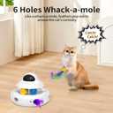 Interactive Cat Toys for Indoor Cats,4-in-1 Automatic Kitten Toy,Motion Activated Electronic Fluttering Butterfly,Track Balls, Moving Feather Toys for All Breeds,USB Rechargeable (White)